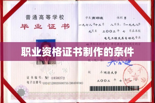 威远职业资格证书制作的条件